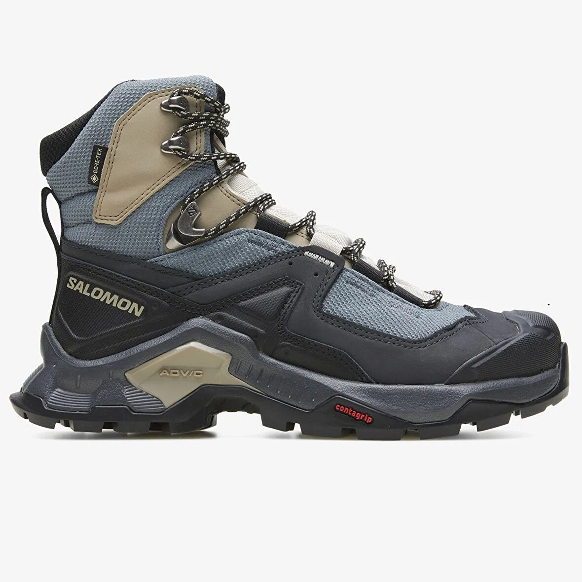 Salomon GTX Quest Element Gore Tex Women's Hiking Boot Kadın Bilekli Su Geçirmez Outdoor Bot Açık Mavi Bej