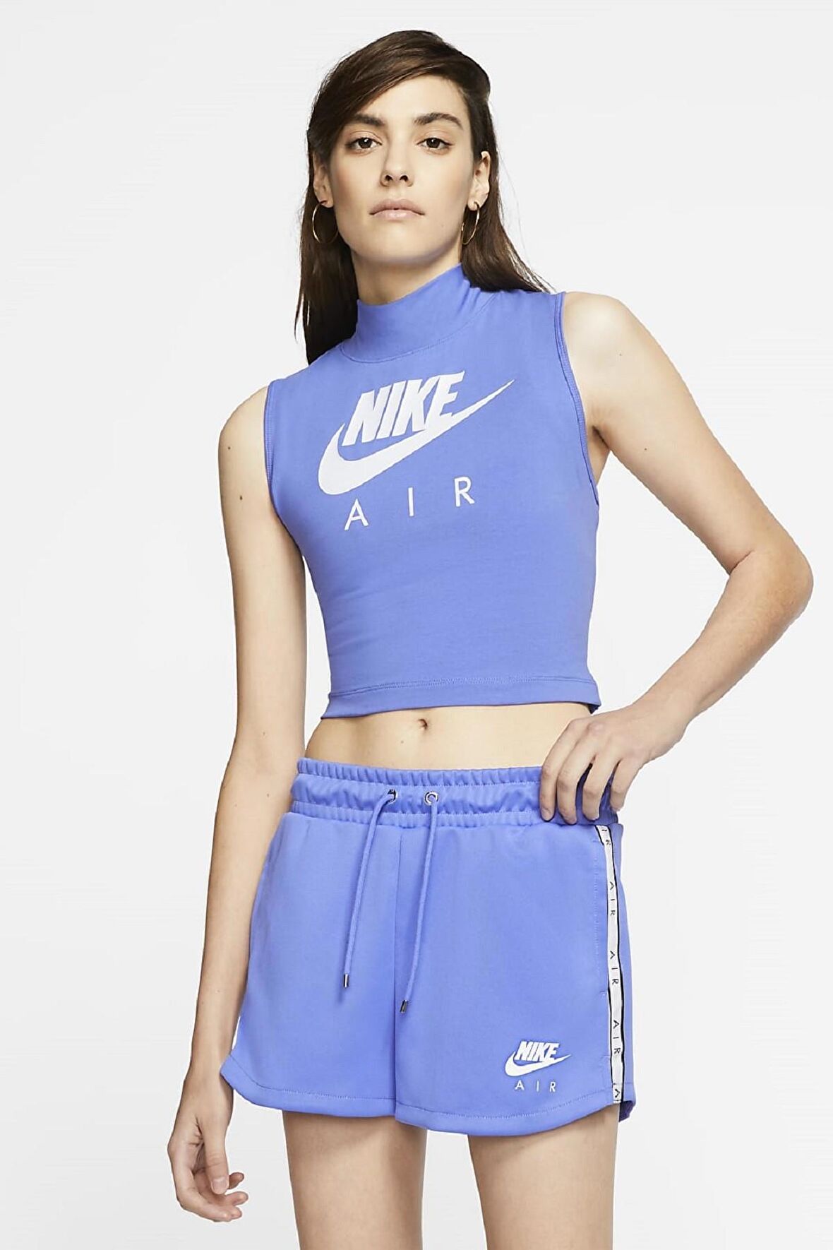 Nike Women's Mock Tank Boğazlı Yaka Mor Atlet 