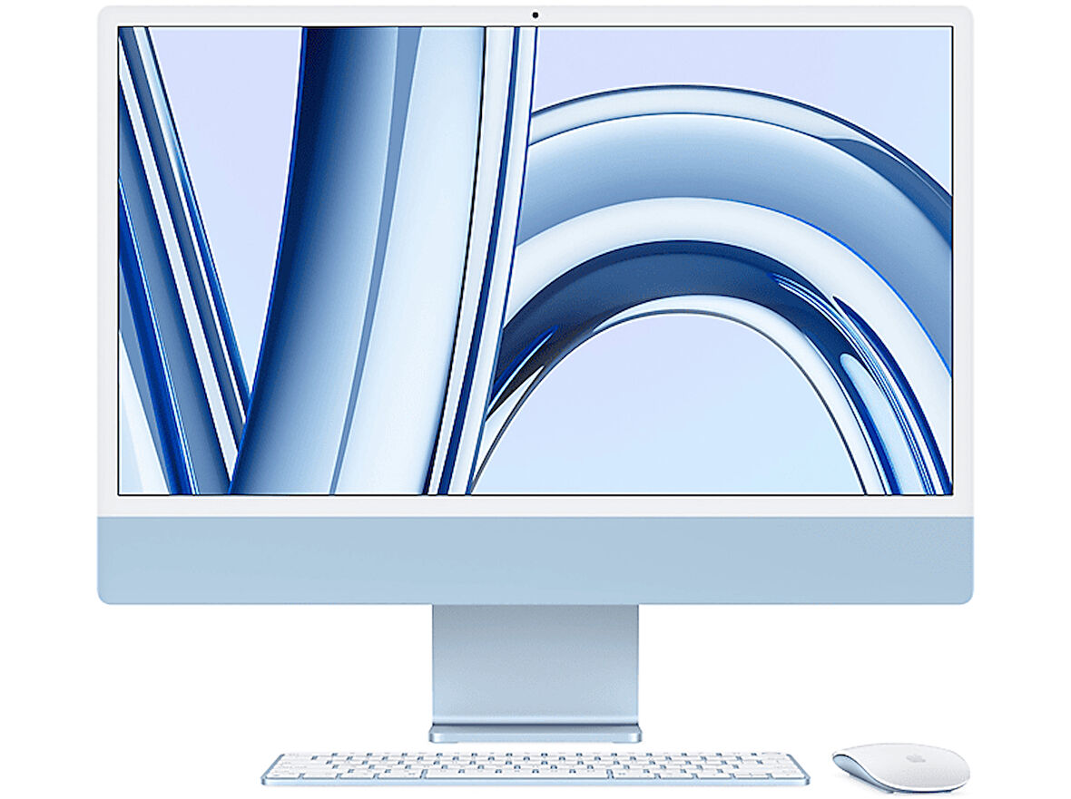 APPLE iMac 24 inc 4.5K M3 8CPU 10GPU 8GB 512GB Mavi MQRR3TU/A