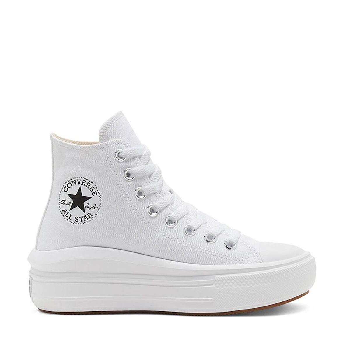 Converse Chuck Taylor All Star Move Platformlu Bilekli Sneaker Kanvas Boğazlı Ayakkabı Beyaz 568498C