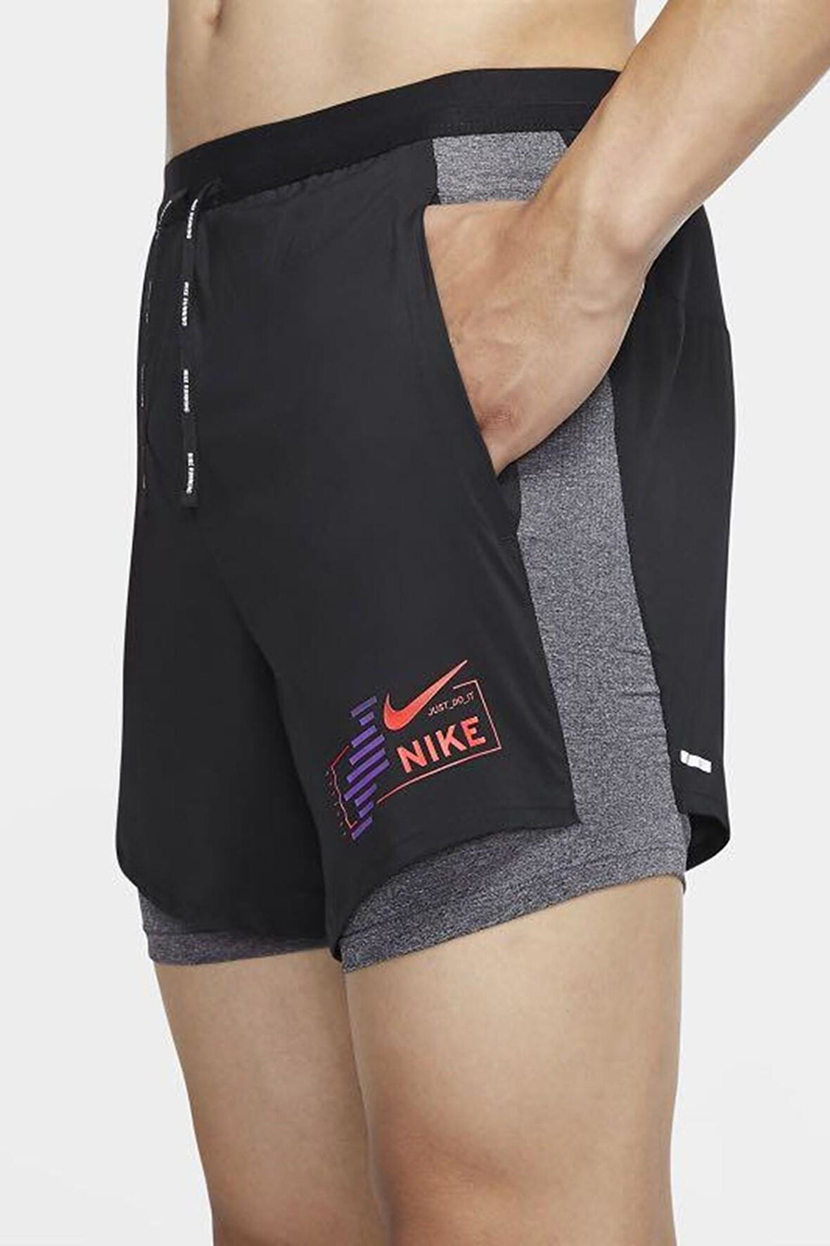 Nike Flex Stride Future Fast Reflektörlü Erkek Şort Siyah