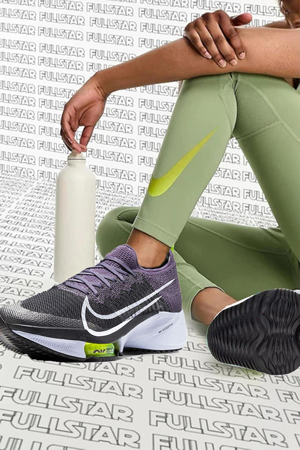 Nike Air Zoom Tempo Next % Flyknit Running Shoes Kadın Koşu Ayakkabısı Siyah Mor
