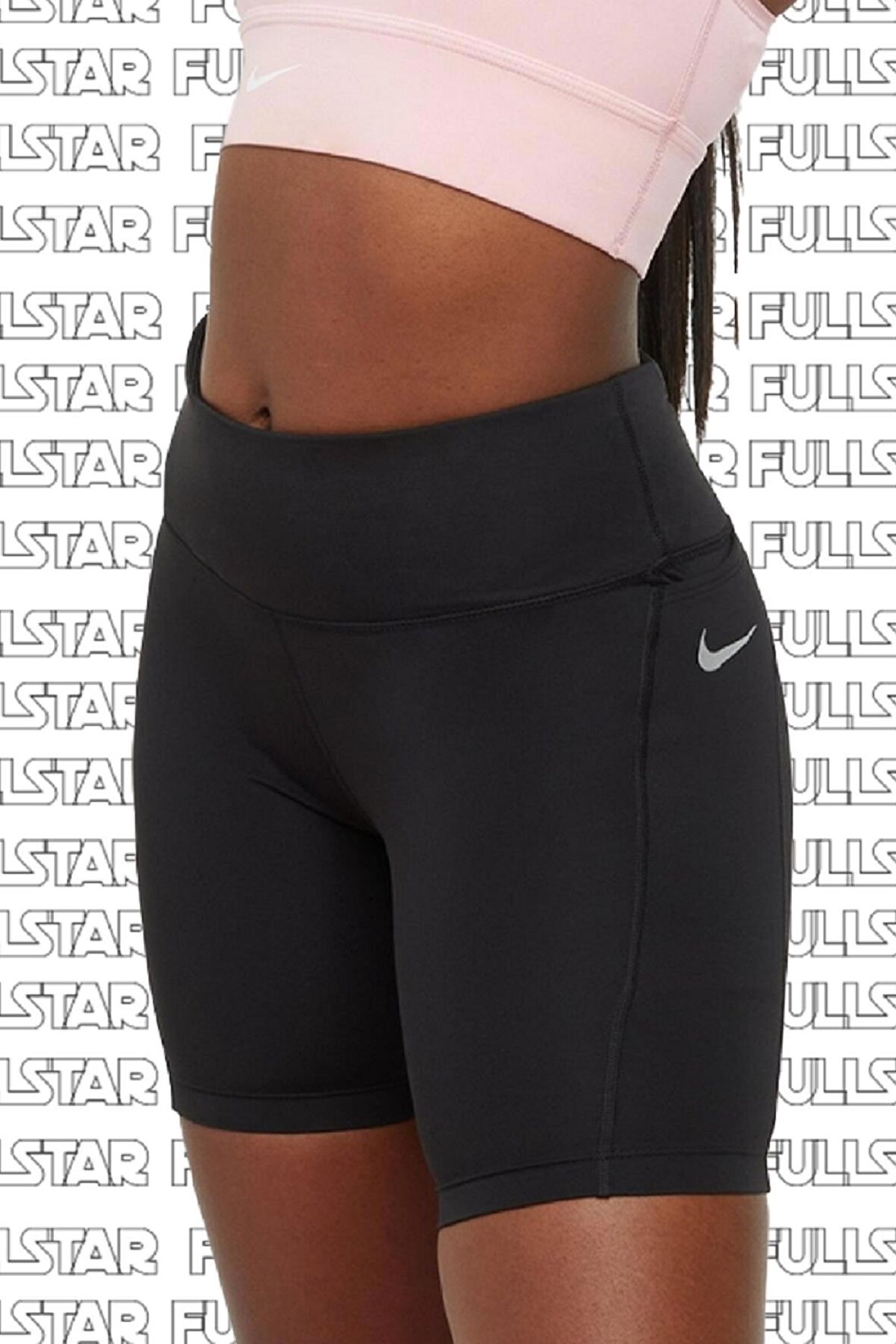 Nike Epic Fast Women's Running Shorts Tayt 3 Cepli Biker Tayt Şort Siyah