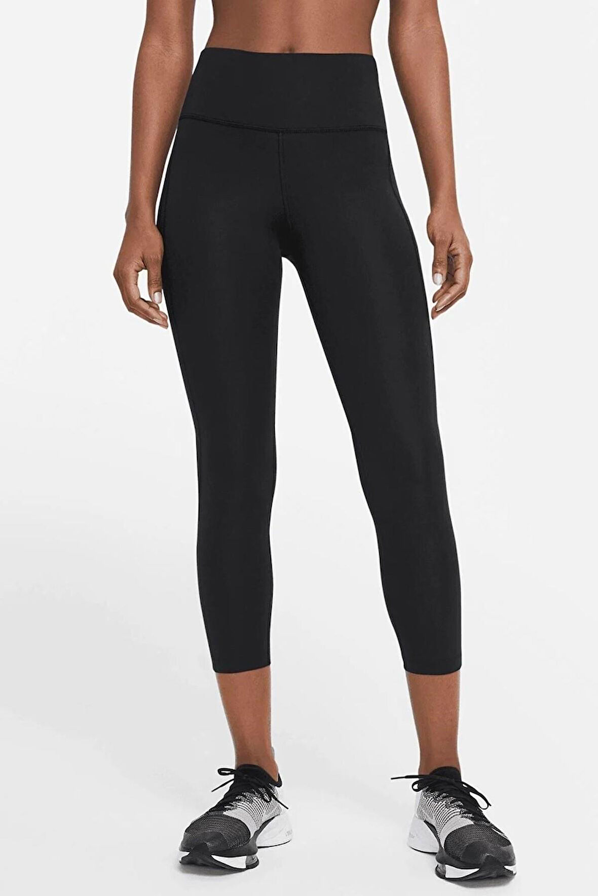 Nike Fast Dri Fit Crop Leggings Black Kısa Crop Çok Cepli Toparlayıcı Tayt Siyah