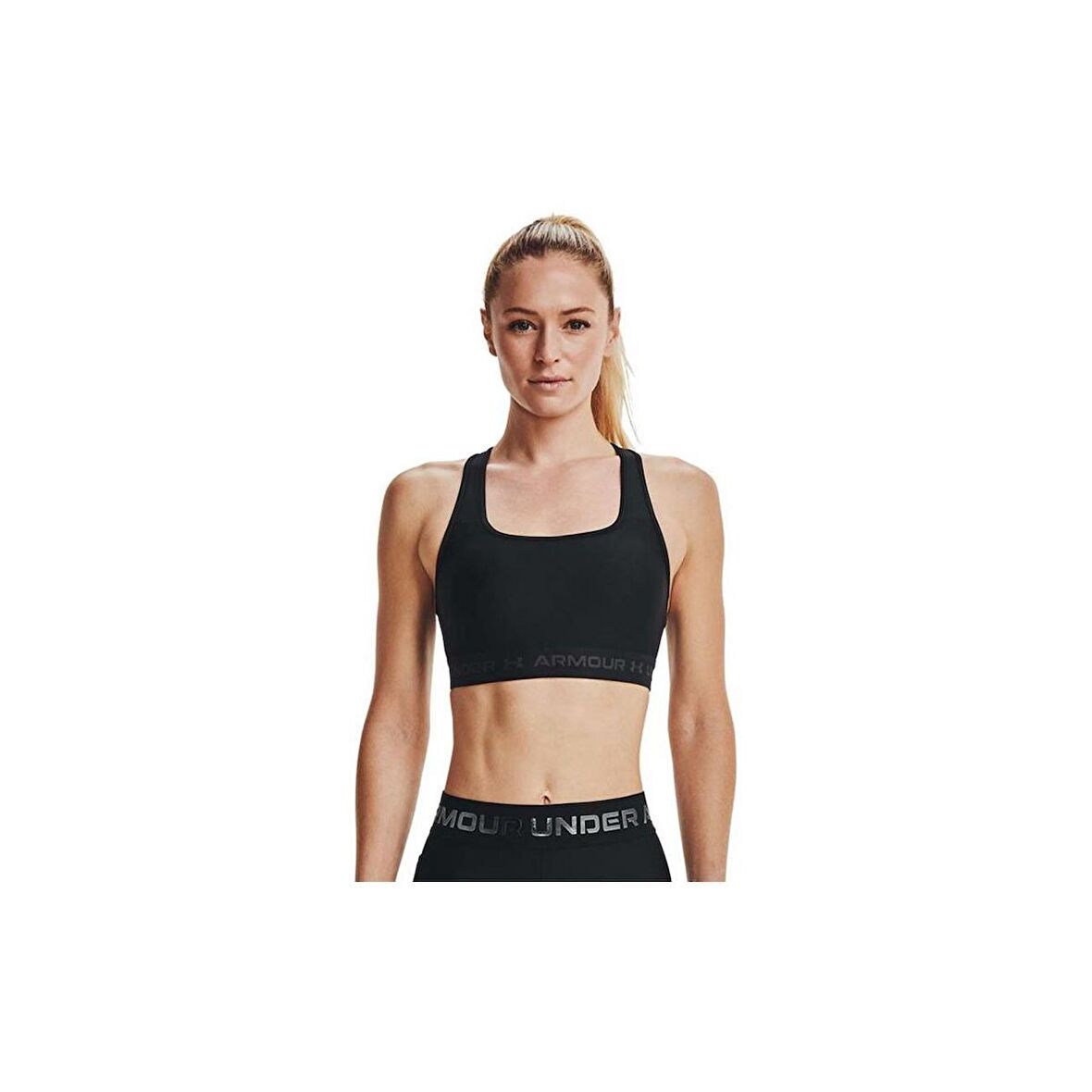 Under Armour Ua Crossback Mid Bra Kadın Bustiyer 1361034-001 Siyah