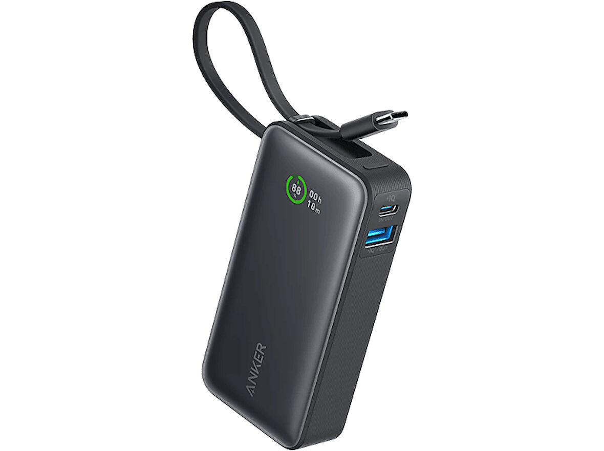 ANKER Nano 10000 mAh 30W Dahili USB-C Taşınabilir Şarj Cihazı Siyah