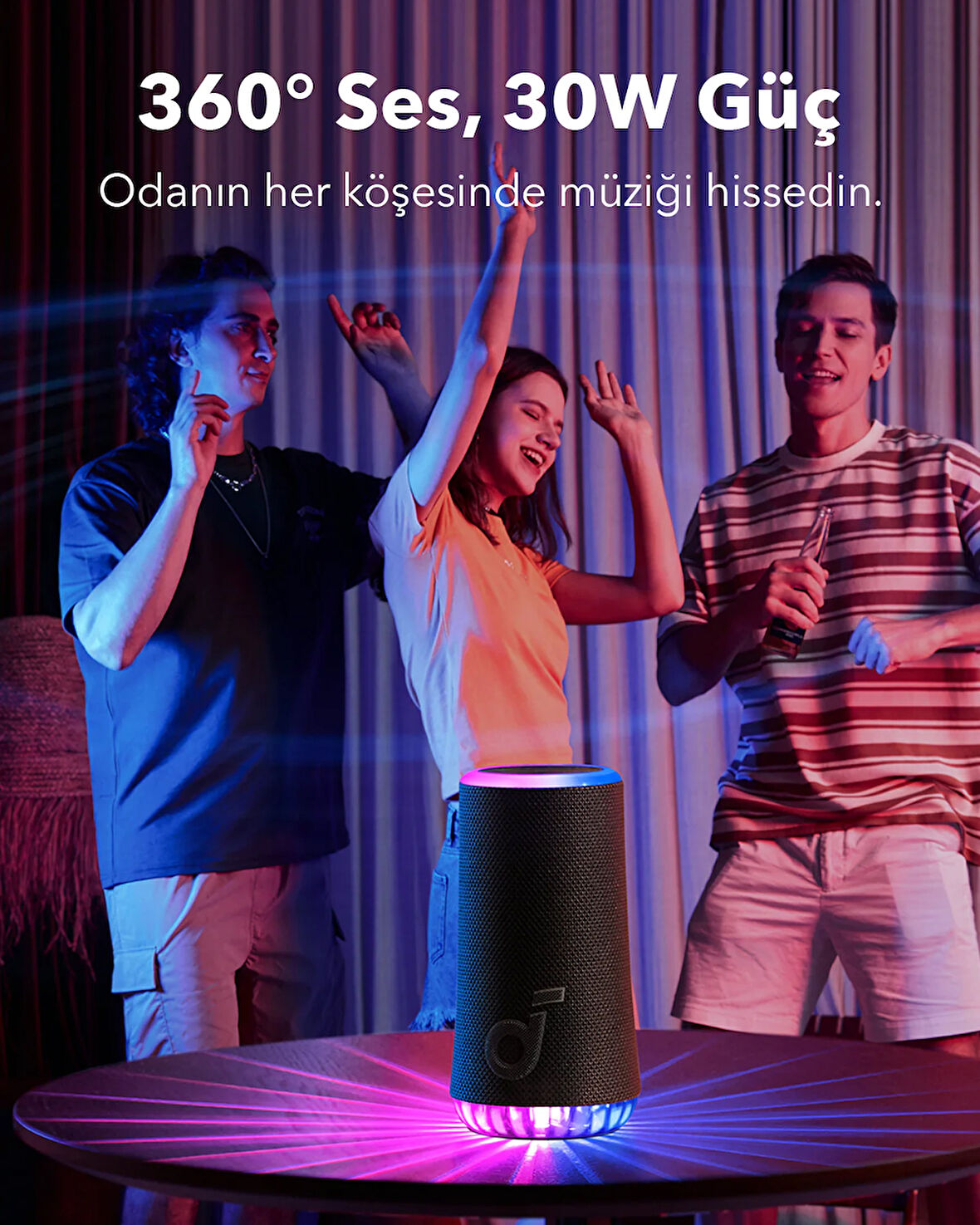 ANKER Soundcore Glow Taşınabilir Hoparlör Mavi