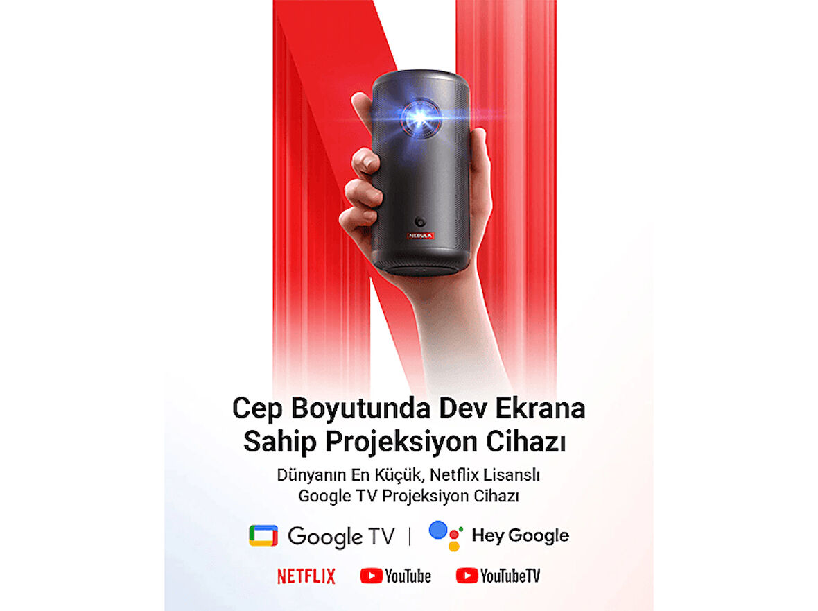 ANKER Nebula Capsule 3 Akıllı Taşınabilir Projeksiyon Cihazı Siyah