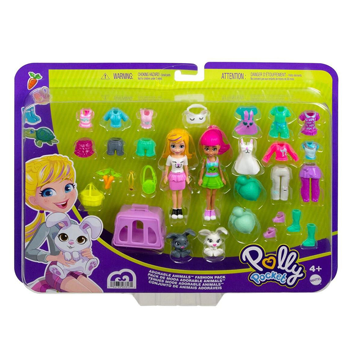 Orjinal Polly Pocket Hayvanlar Moda Seti Animals Fashion Pack HDW53 GGJ48