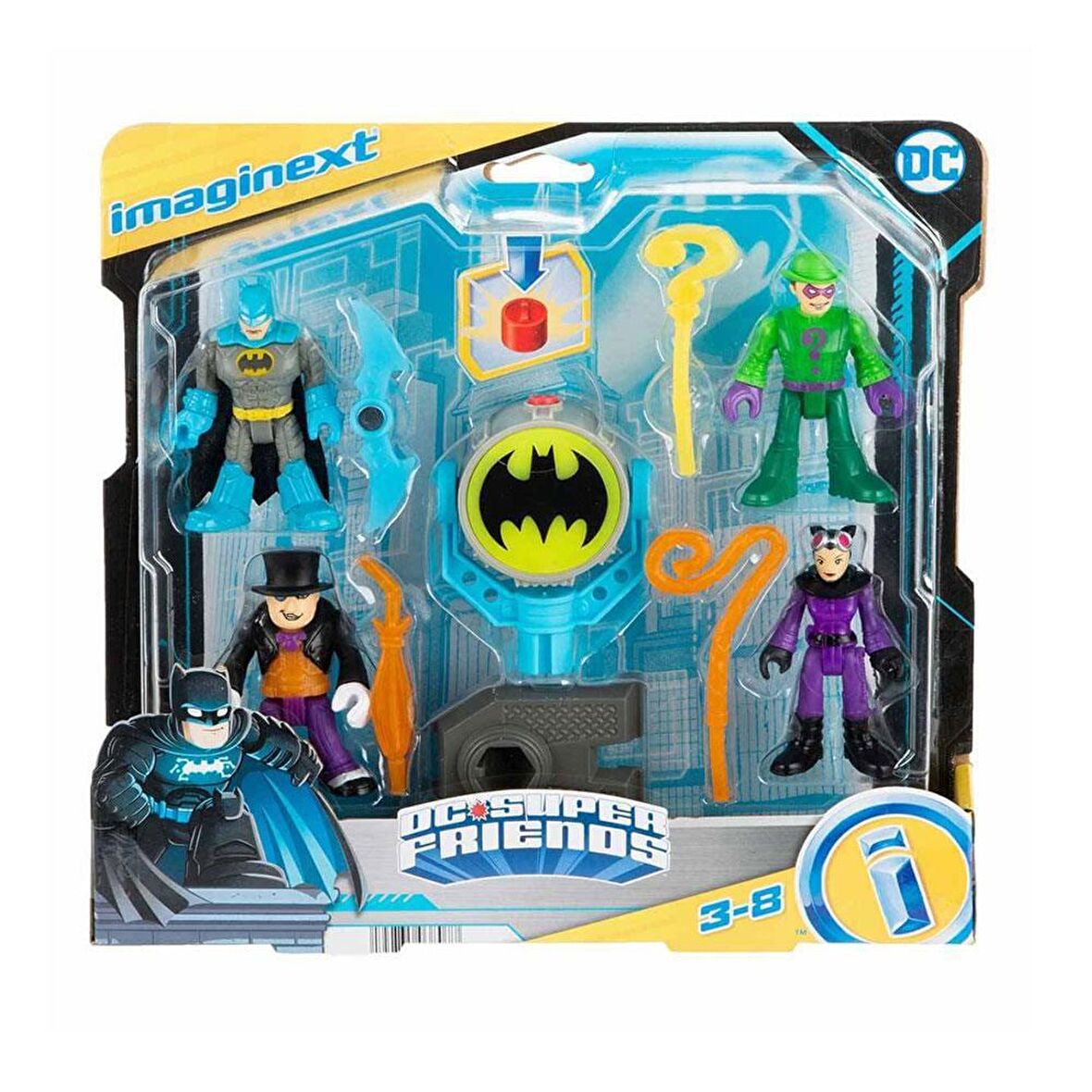 Imaginext DC Super Friends Bat-Tech Bat-Signal Figür Seti