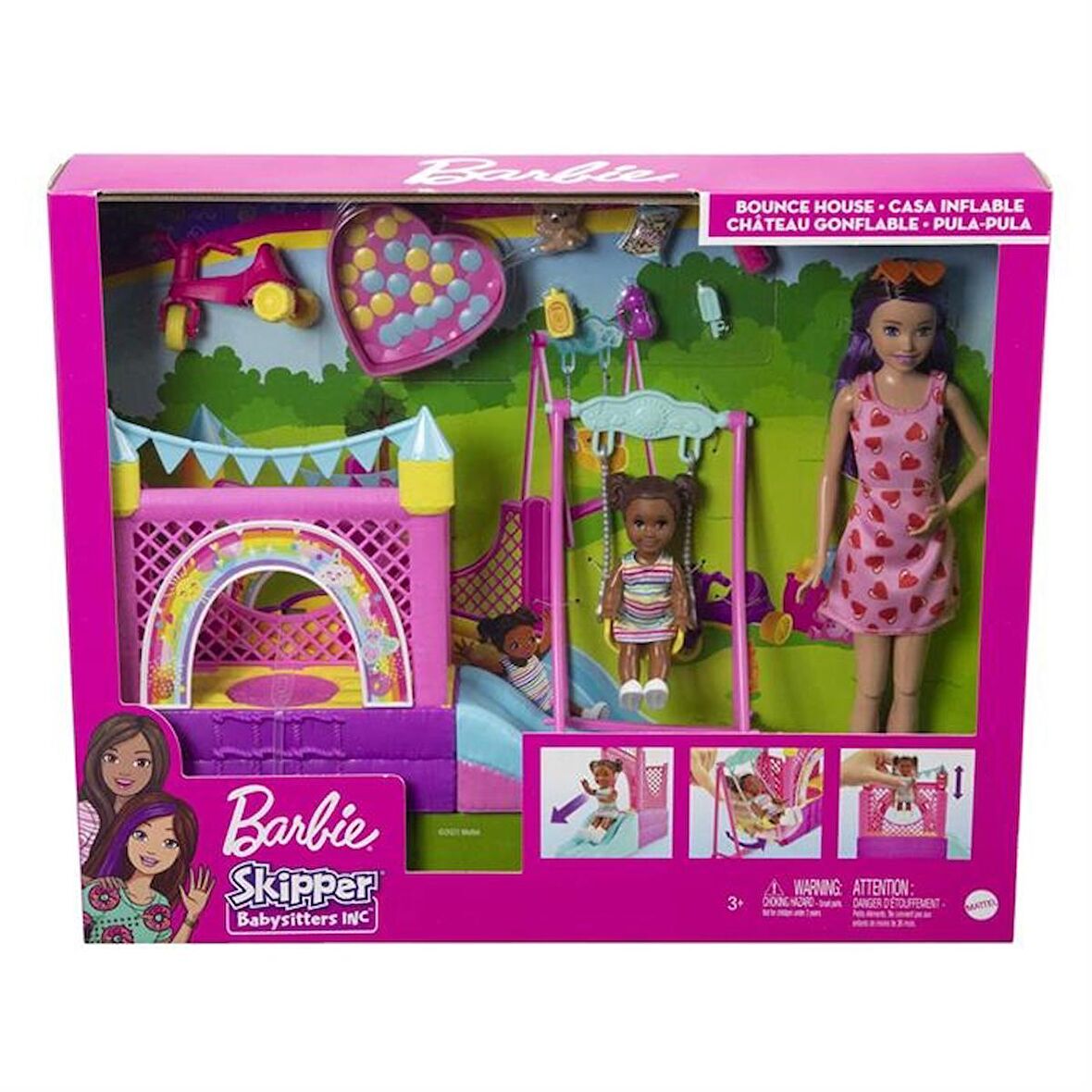 Barbie Bebek Bakıcısı Skipper Oyun Evi Seti Hhb67