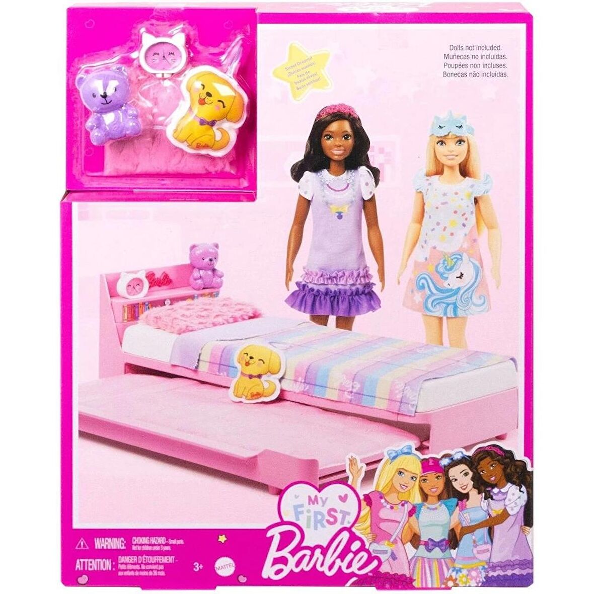 Barbie İlk Bebeğim Barbie'nin Yatağı Oyun Seti HMM64