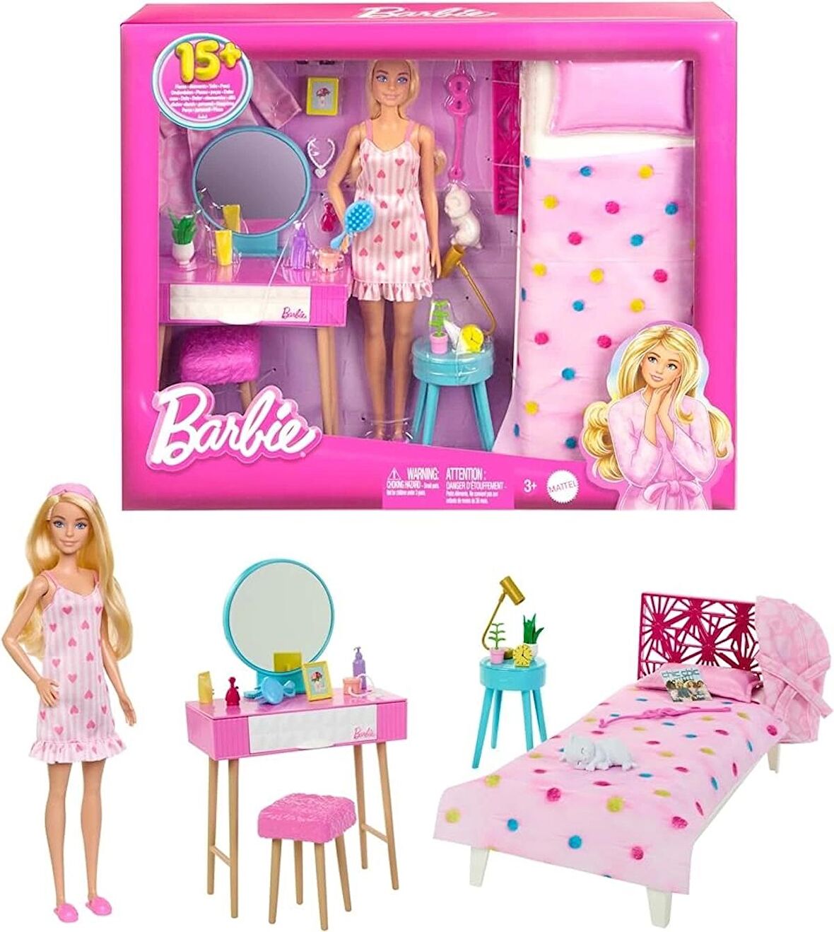 Barbie'nin Yatak Odası Oyun Seti HPT55