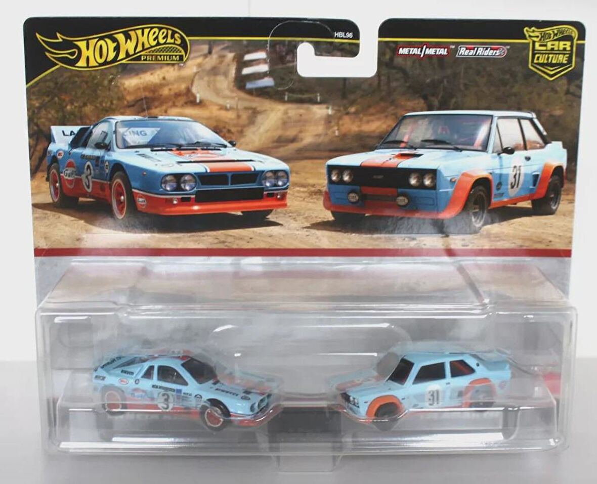 Hot Wheels Premium HRR81 Car Culture 2 Pack Lancia Rally 037 // Fiat 131 Abarth