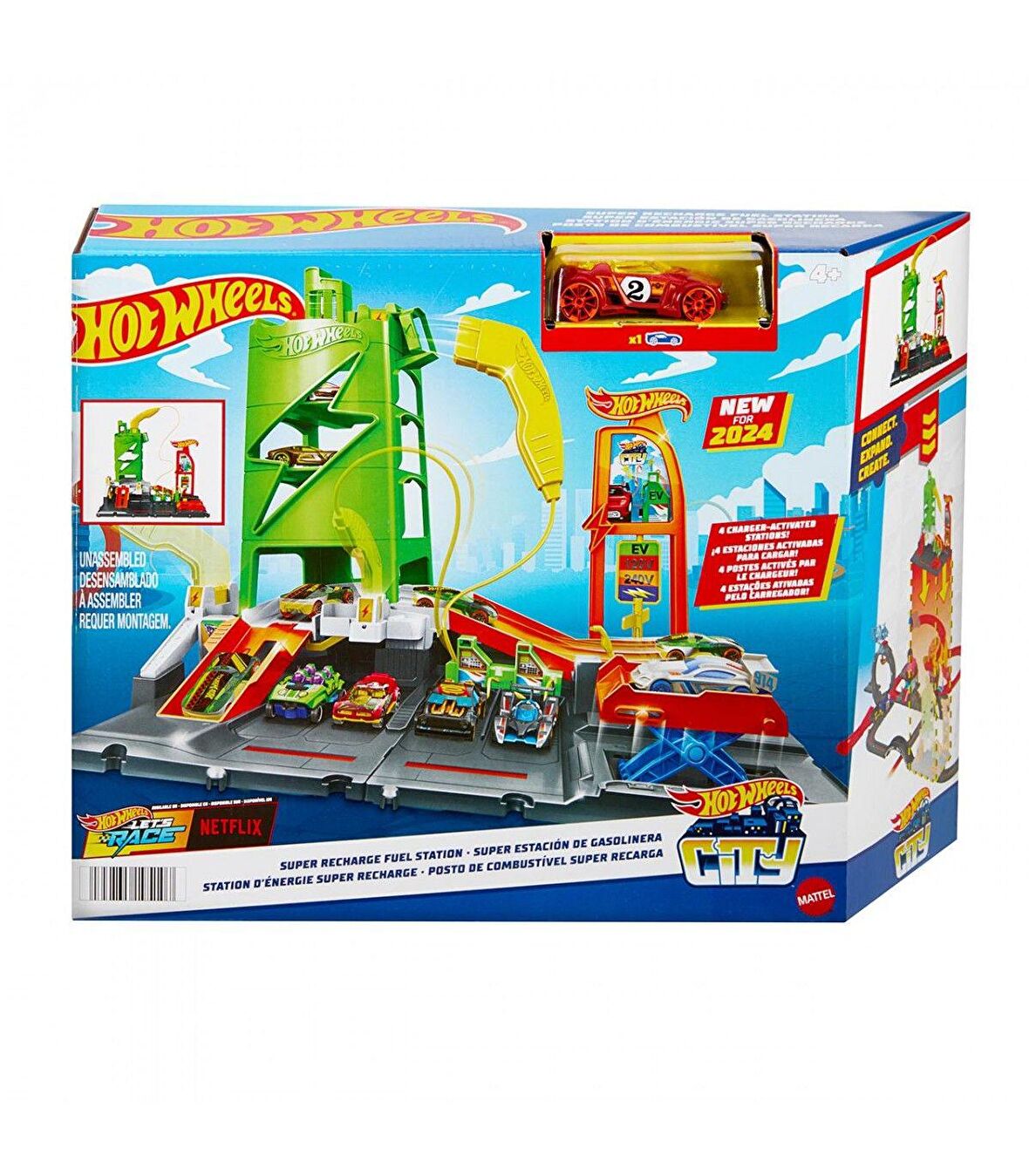 Hot Wheels Elektrikli Araç Şarj İstasyonu Oyun Seti HTN79