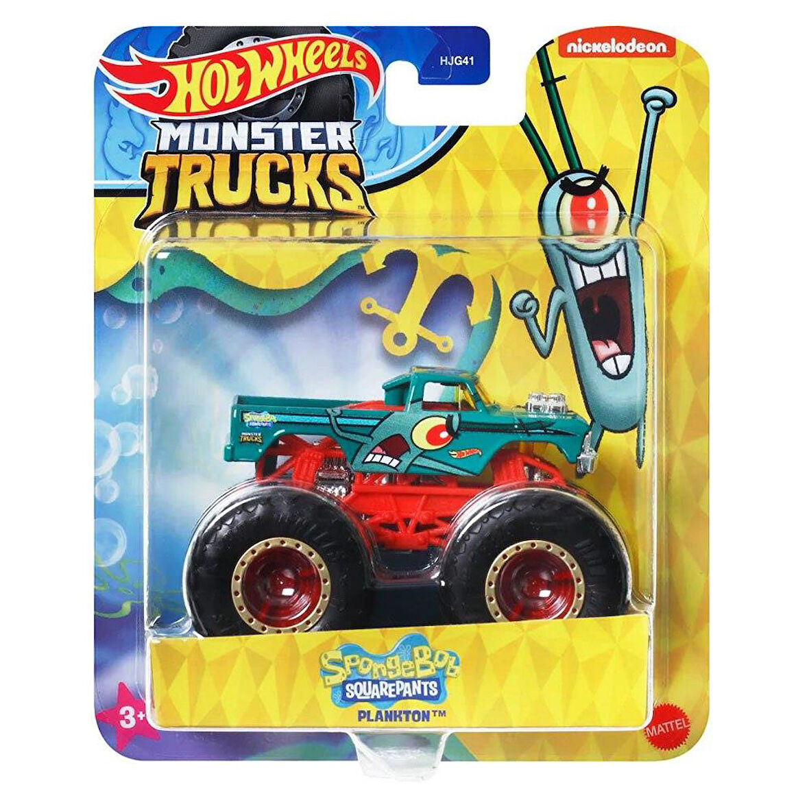 Hot Wheels Monster Trucks Arabaları PLANKTON Hotwheels Monster Truck Gösteri Dünyası Araçları SPONGE BOB