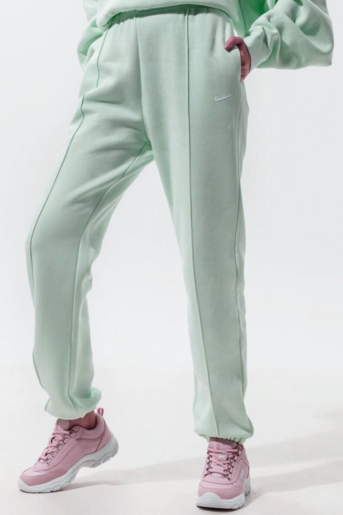 Nike Sportswear Loose Fit Pant Bol ve Uzun Kesim Su Yeşili Eşofman Altı