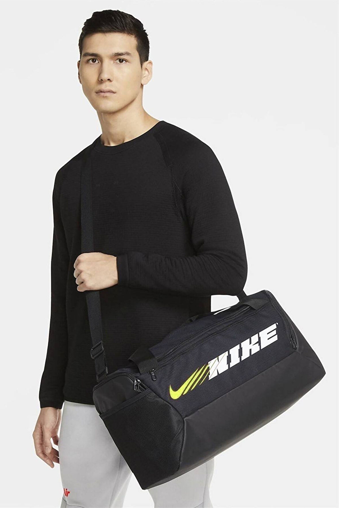 Nike Brasilia S Duff-9.0 PX Gfx  SP2 41 Litres (52cm x 28 cm x 28 cm) Spor Çanta Siyah