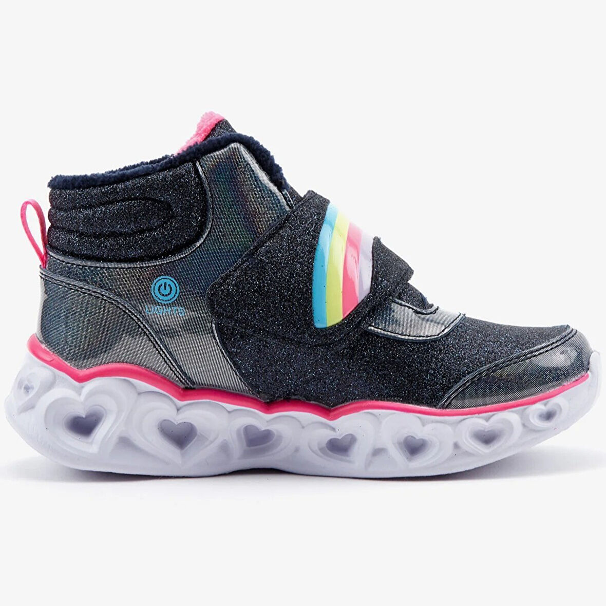 Skechers Heart Lights - Brilliant Rainbow Kız Çocuk Günlük Spor Ayakkabı Lacivert Pembe