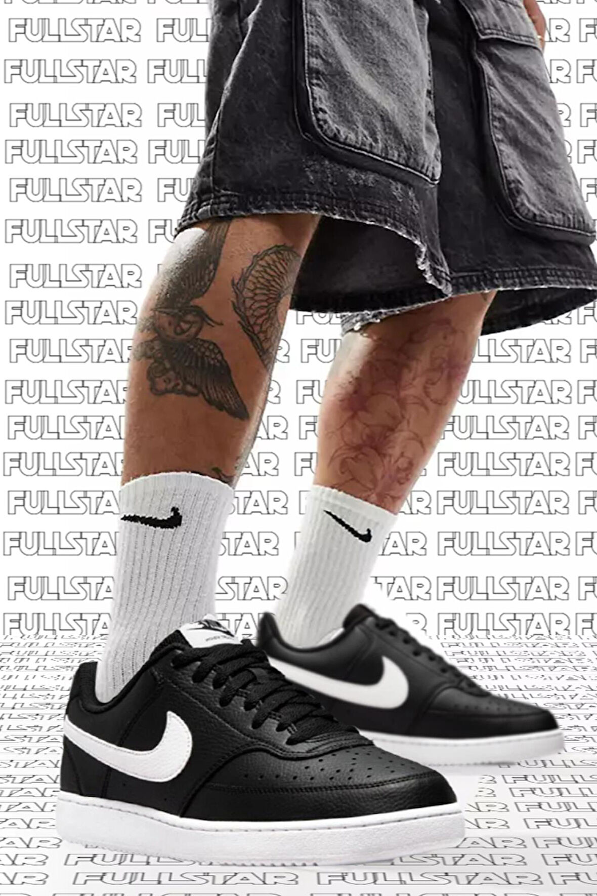 Nike Court Vision LO NN Black Sneaker Günlük Erkek Spor Ayakkabı Siyah Beyaz