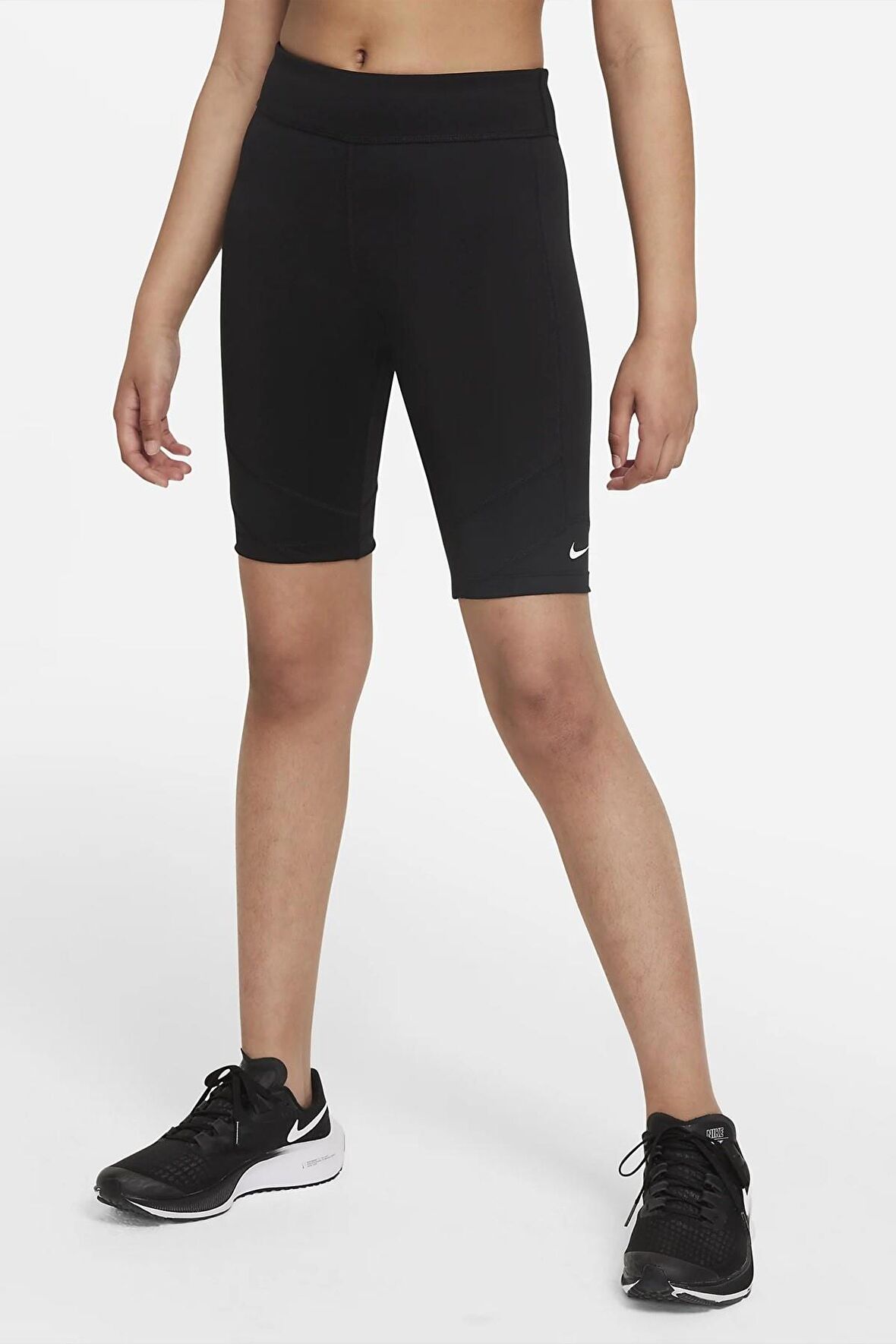 Nike One Girls Dri Fit Short Black Biker Şort Tayt Kız Çocuk Şortu Siyah 