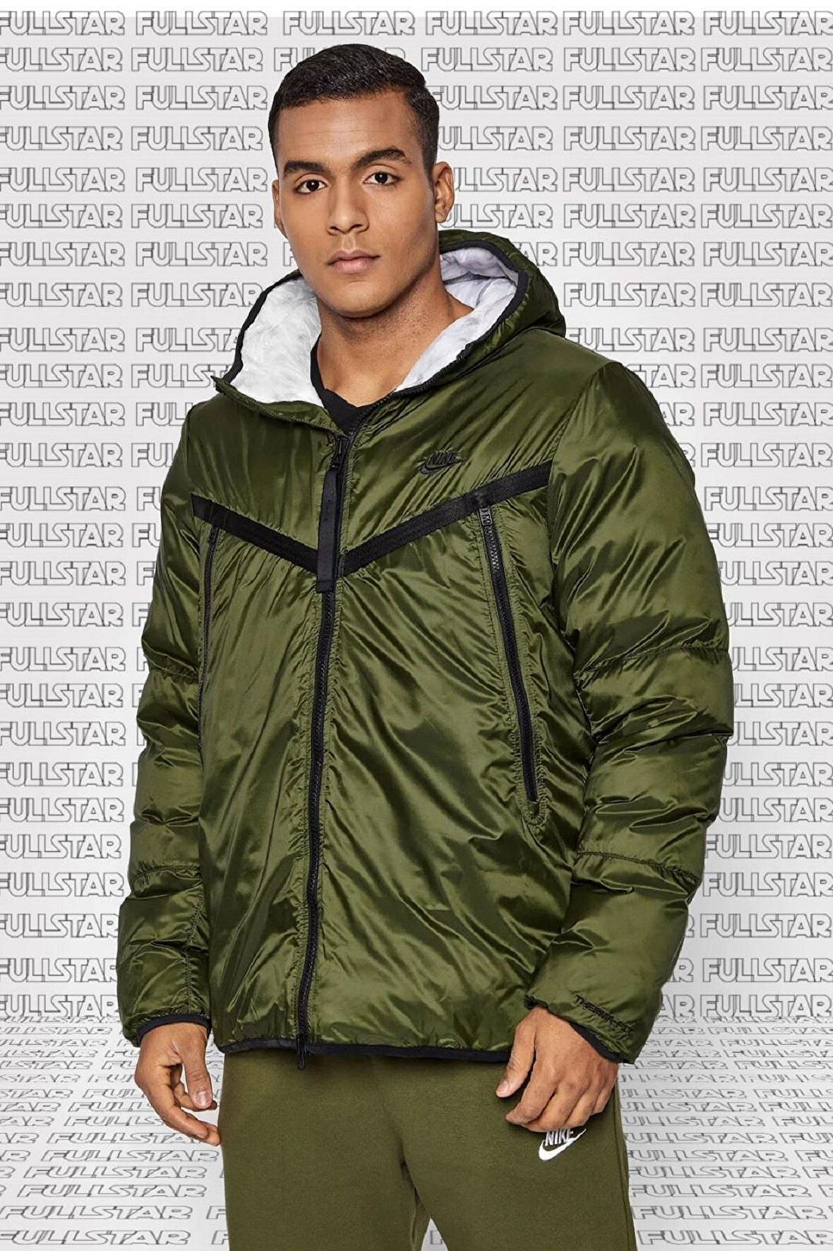 Nike Sportswear Therma Fit Puffer Synthethic Fill Jacket Şişme Haki Mont