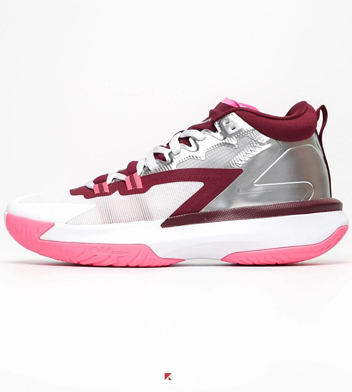 Jordan Zion 1 Unisex Basketbol Ayakkabısı Beyaz Metalik Gümüş