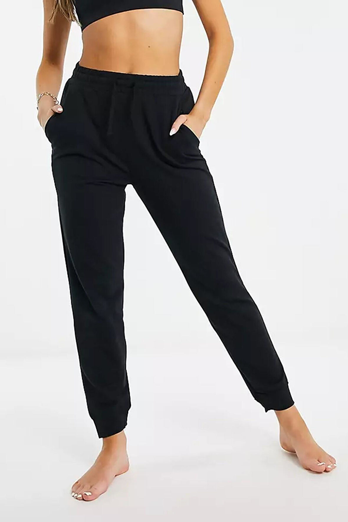 Nike Yoga Dri Fit Fleece 7/8 Joggerin Black Kadın Eşofman Altı Siyah