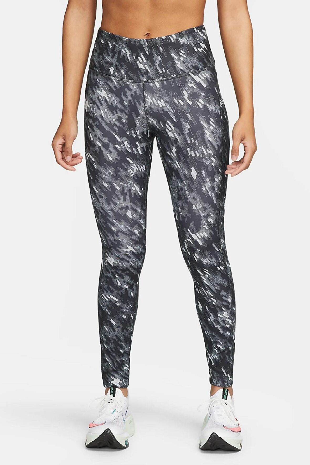 Nike Fast Dri Fit Running Leggins 3 Cepli Toparlayıcı Siyah Tayt