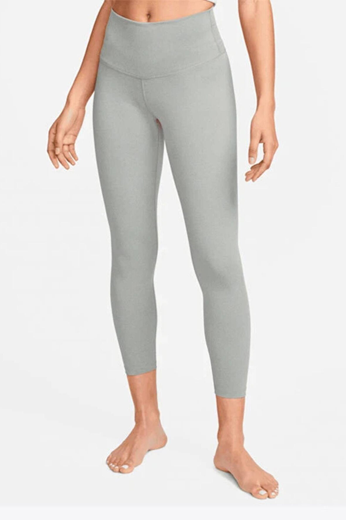 Nike Tight Fit High Rise 7/8 Leggings iç cepli Yüksek Belli Toparlayıcı Tayt Gri