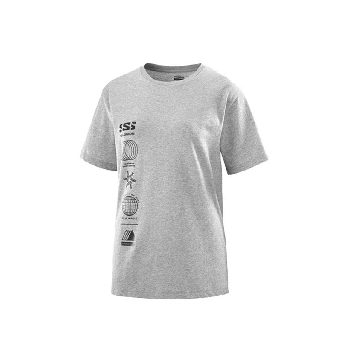 Salomon Logo Combo Ss W Kadın T-Shirt LC2232900 Gri