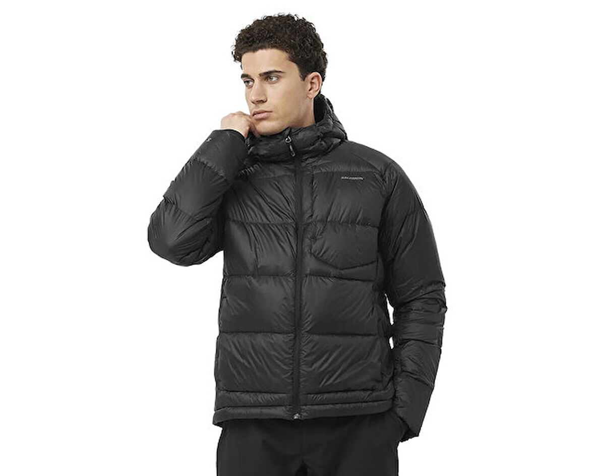 Salomon Outline Down Hooded Jkt M Erkek Outdoor Montu LC2361000 Siyah