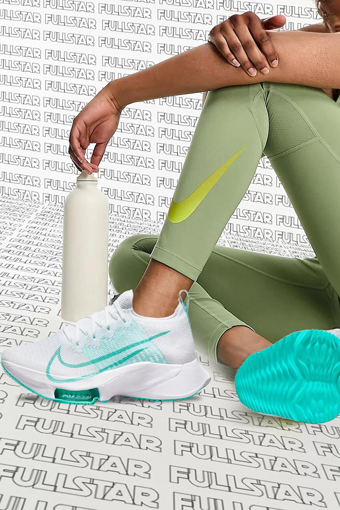 Nike Air Zoom Tempo Next Flyknit Running Shoes Kadın Koşu Ayakkabısı Beyaz