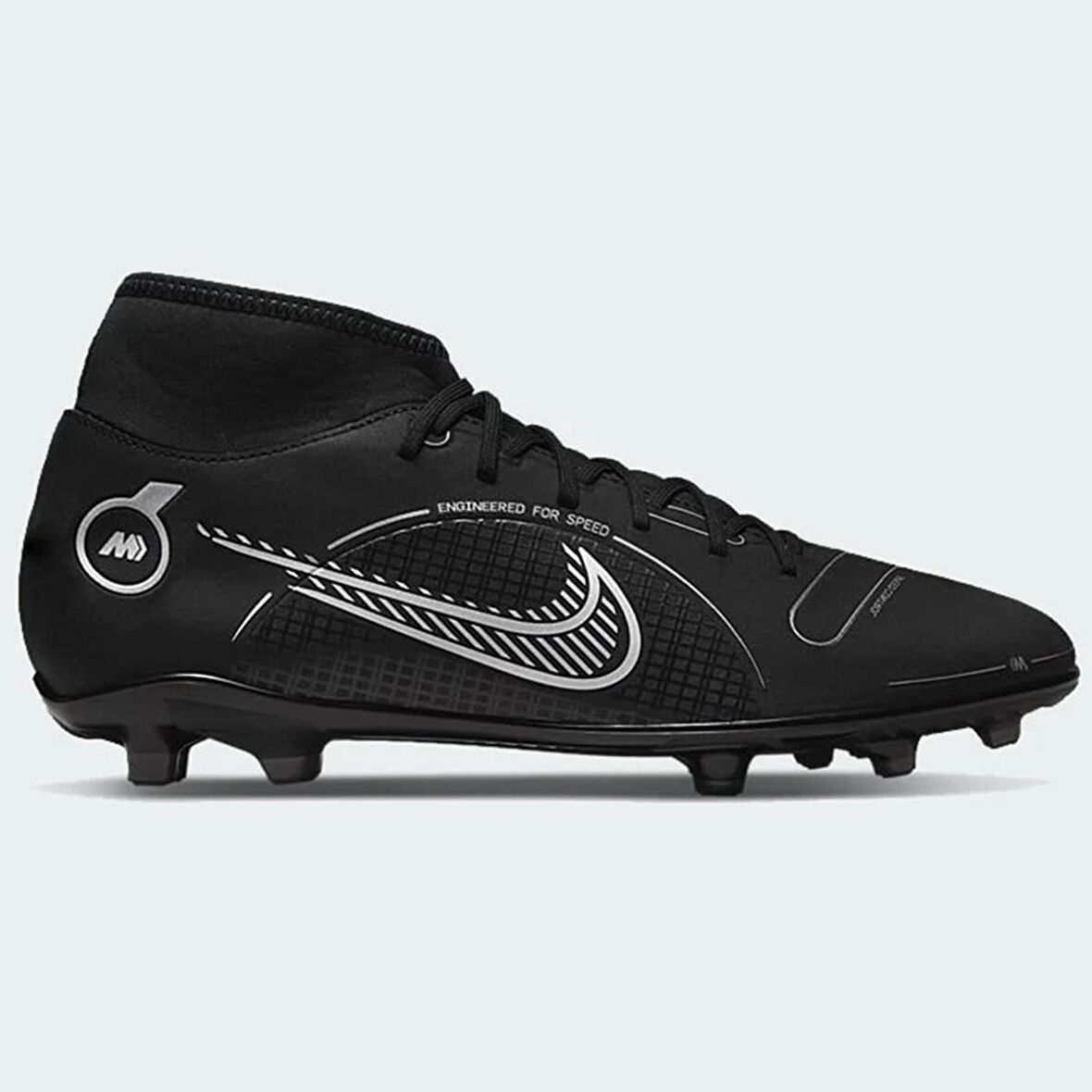 Nike Mercurial Superfly  8 Club FG / MG Soccer Shoes Çoraplı Krampon Siyah