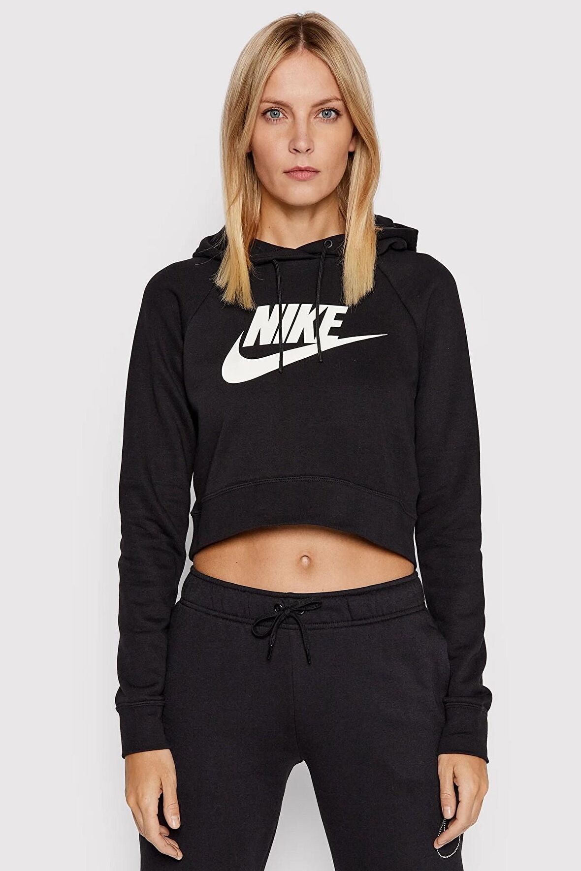 Nike Sportswear Essential Hoodie Kapüşonlu Sweatshirt Siyah DR