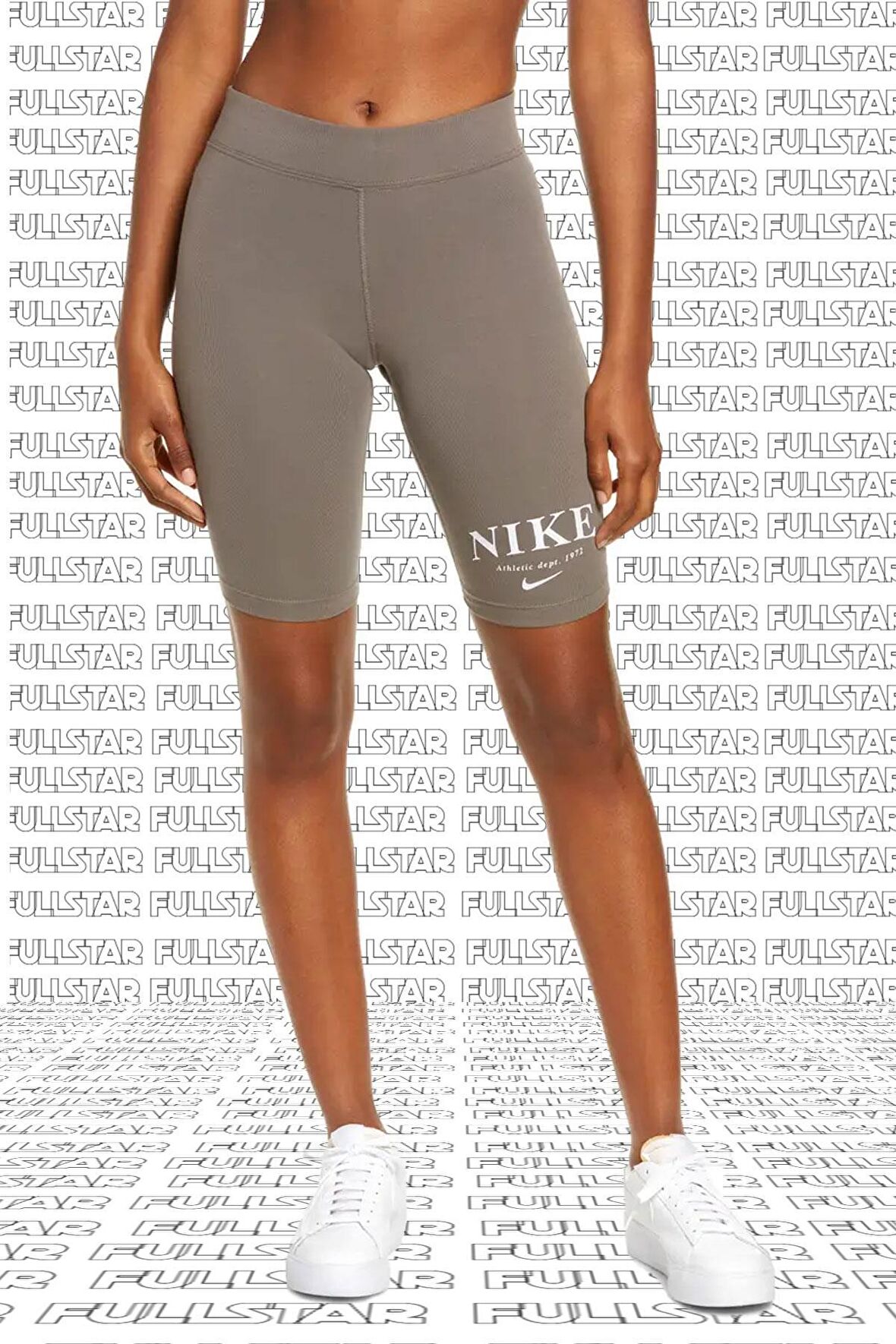 Nike Women's Mid Rise Bike Shorts Vizon Kahveregi Biker Şort Tayt