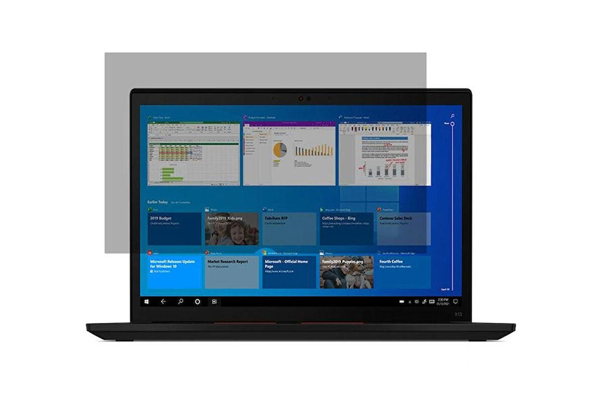 3M, Lenovo X13 Gen2 için 13.3 inç Parlak Ekran Gizlilik Filtresi 4XJ1M77975
