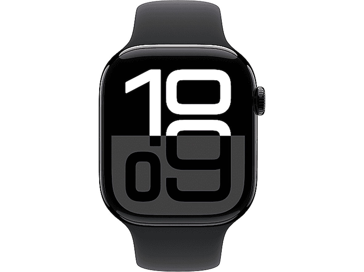 APPLE Watch Series 10 GPS 46mm Jet Black Aluminium Case with Black Sport Band - M/L