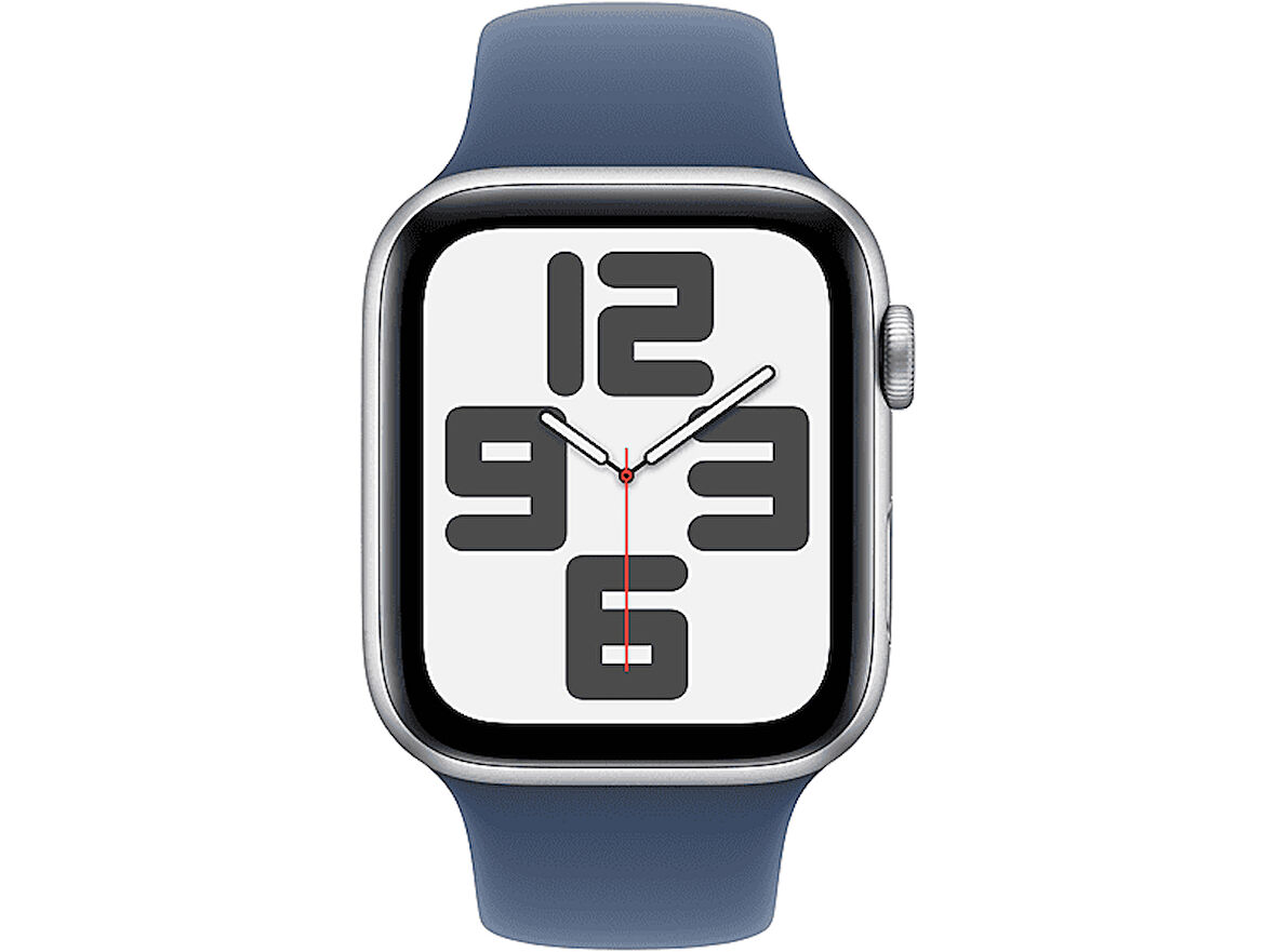 APPLE Watch SE GPS 2024 40mm Silver Aluminium Case with Denim Sport Band - M/L