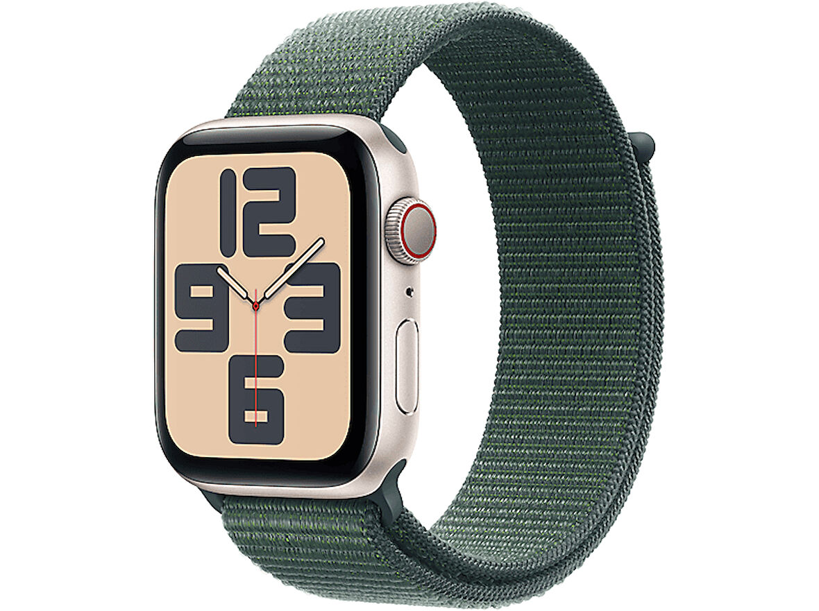 APPLE Watch SE GPS + Cellular 40mm Starlight Aluminium Case with Lake Green Sport Loop