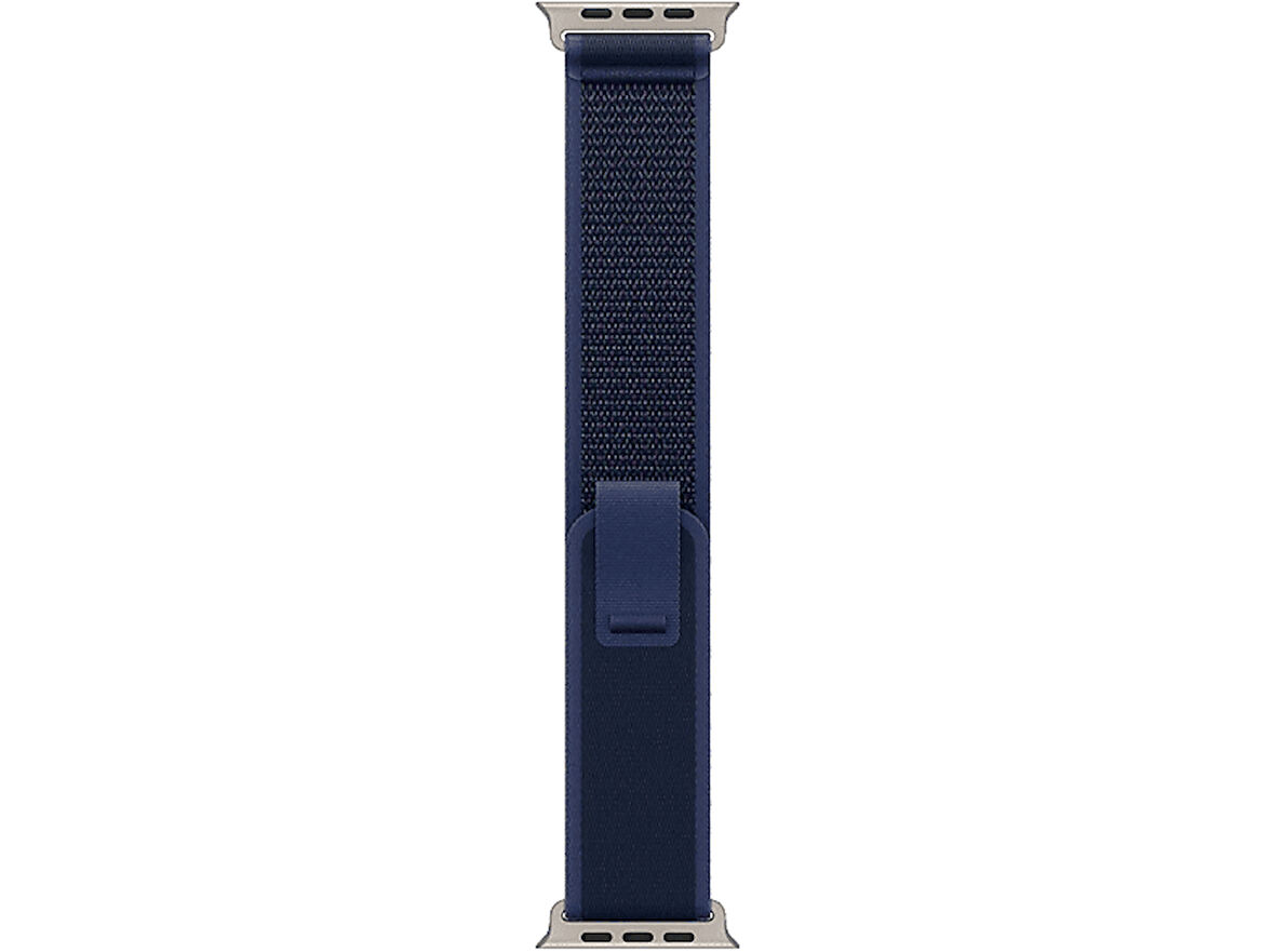 APPLE 49mm Blue Trail Loop M/L Saat Kordonu Natural Titanium Finish Saat Kayışı