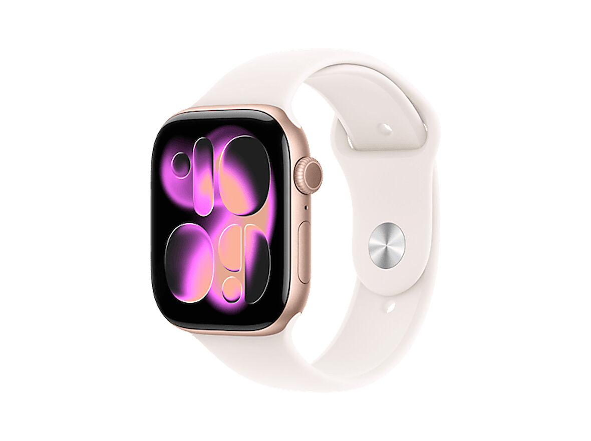 APPLE Watch Series 11 GPS 46mm Rose Gold Aluminium Case with Light Blush Sport Band - M/L   MEV74TU/A