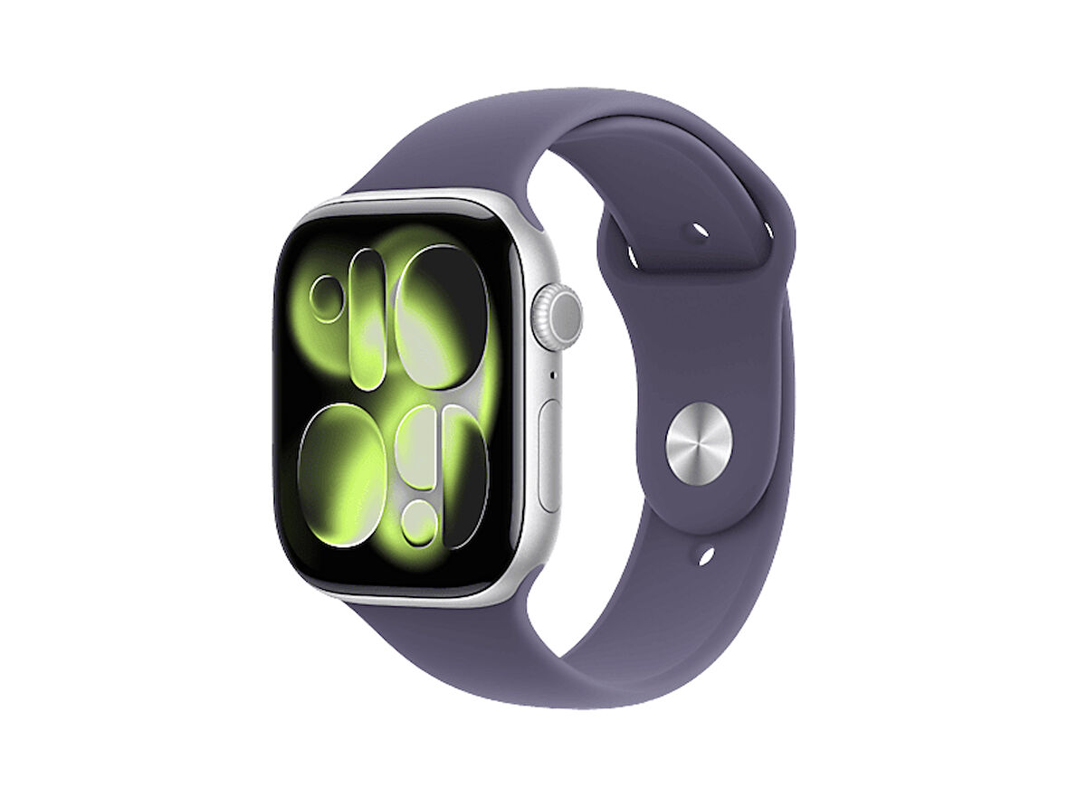 APPLE Watch Series 11 GPS 46mm Silver Aluminium Case with Purple Fog Sport Band - S/M   MEV94TU/A