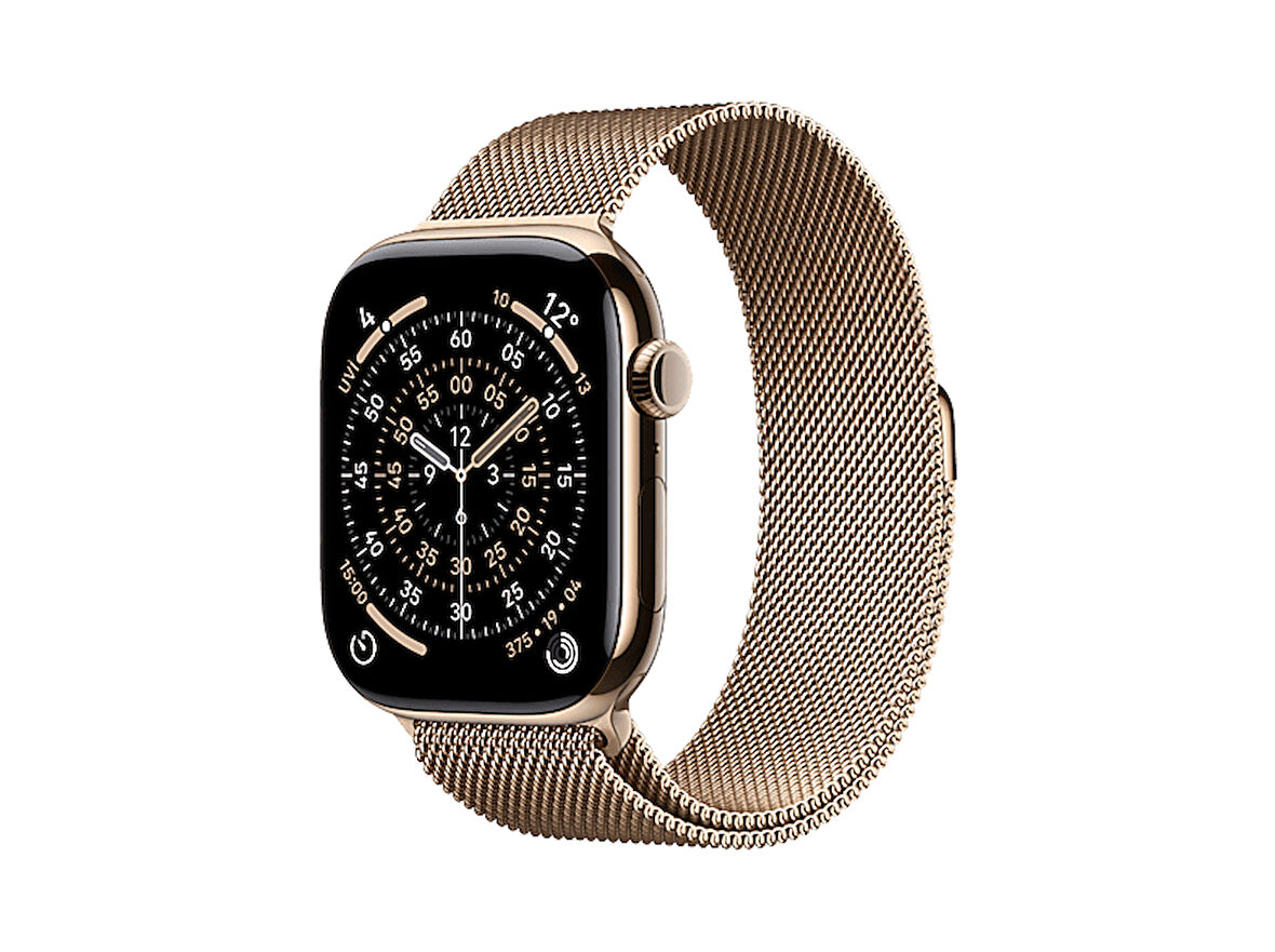 APPLE MFD84TU/A  Watch Series 11 GPS + Cellular 46mm Gold Titanium Case with Gold Milanese Loop - M/L