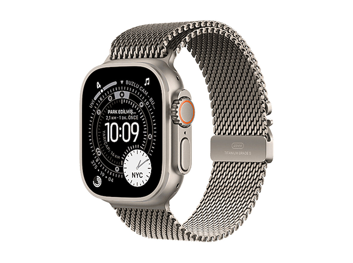 APPLE MEWY4TU/A  Watch Ultra 3 GPS + Cellular 49mm Natural Titanium Case with Natural Titanium Milanese Loop - Medium