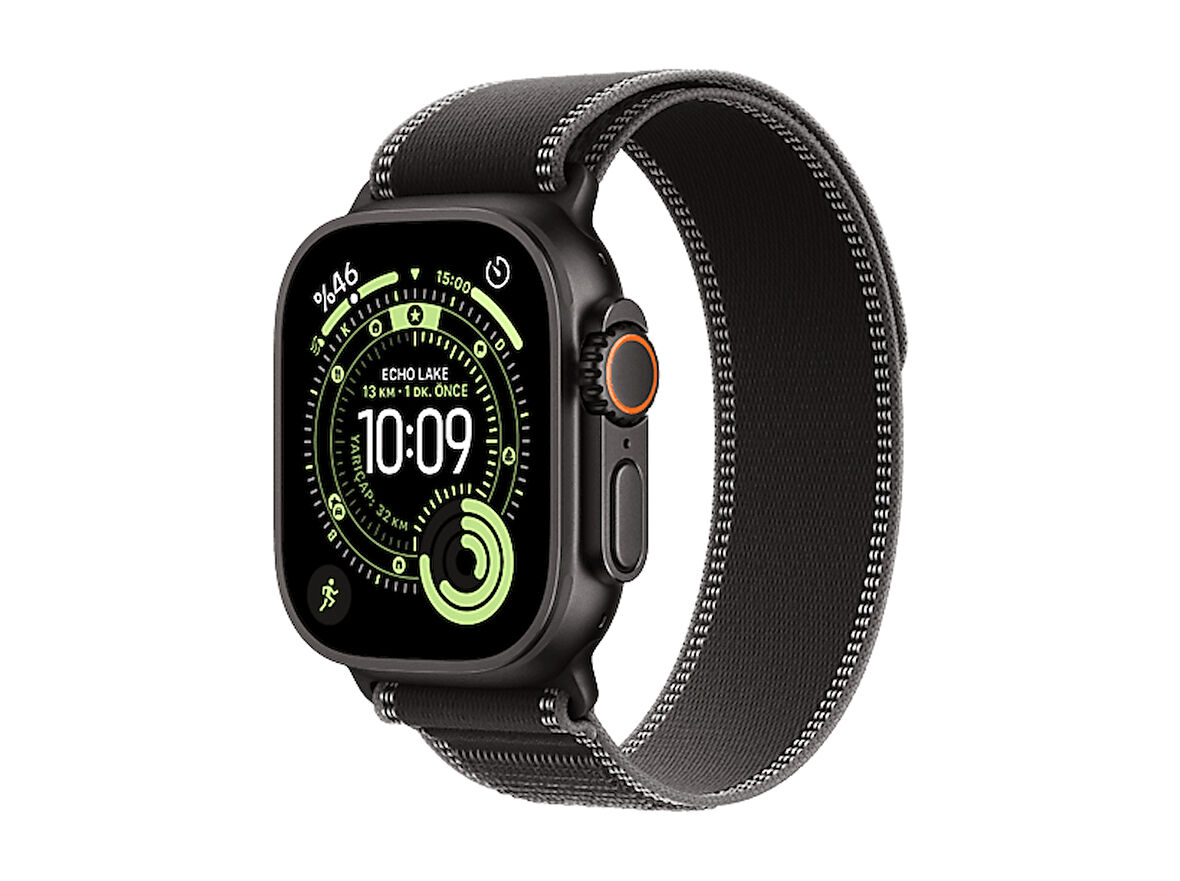 APPLE Watch Ultra 3 GPS + Cellular 49mm Black Titanium Case with Black/Charcoal Trail Loop - M/L   MF1H4TU/A