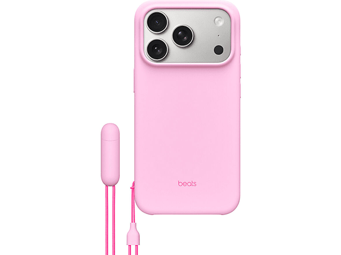 BEATS MGY84LL/A MagSafe özelliği ve Kamera Denetimi düğmesine sahip Beats iPhone 17 Pro Kickstand Kılıfı - Çakıl Pembesi