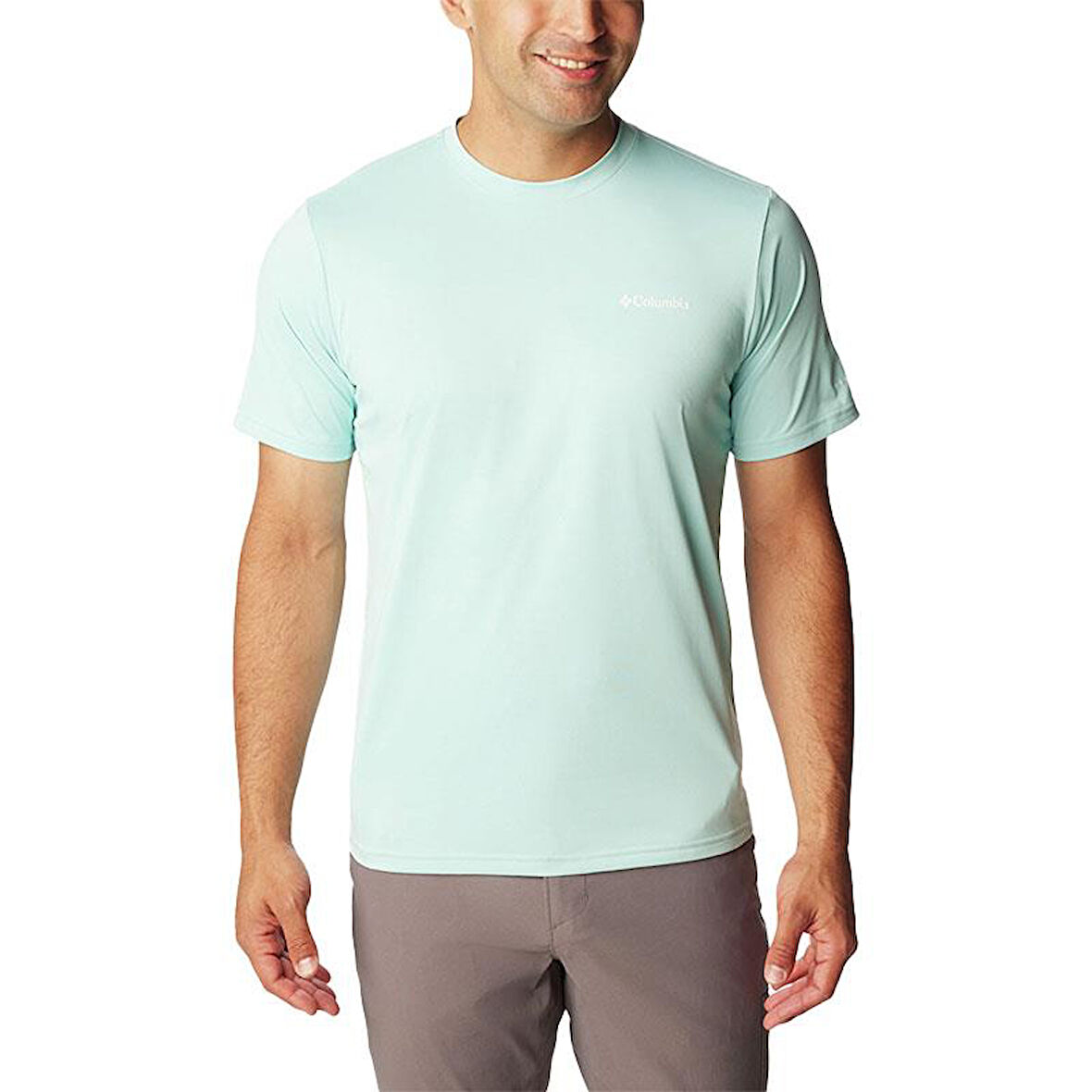 Columbia Columbıa Hıke Crew Erkek T-Shirt AO1419-325 Yeşil