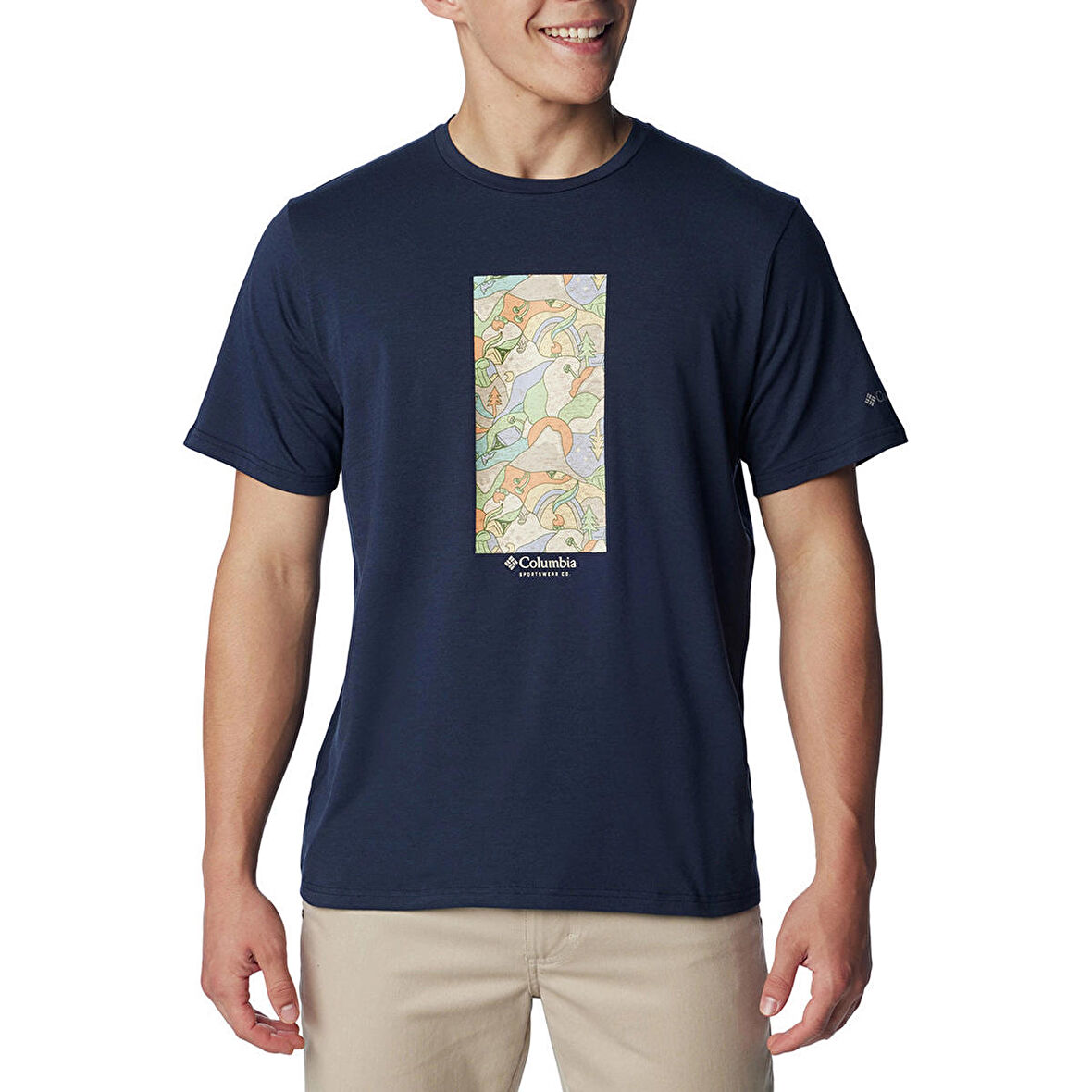 Sun Trek Erkek Mavi Outdoor T-Shirt AO0806-472