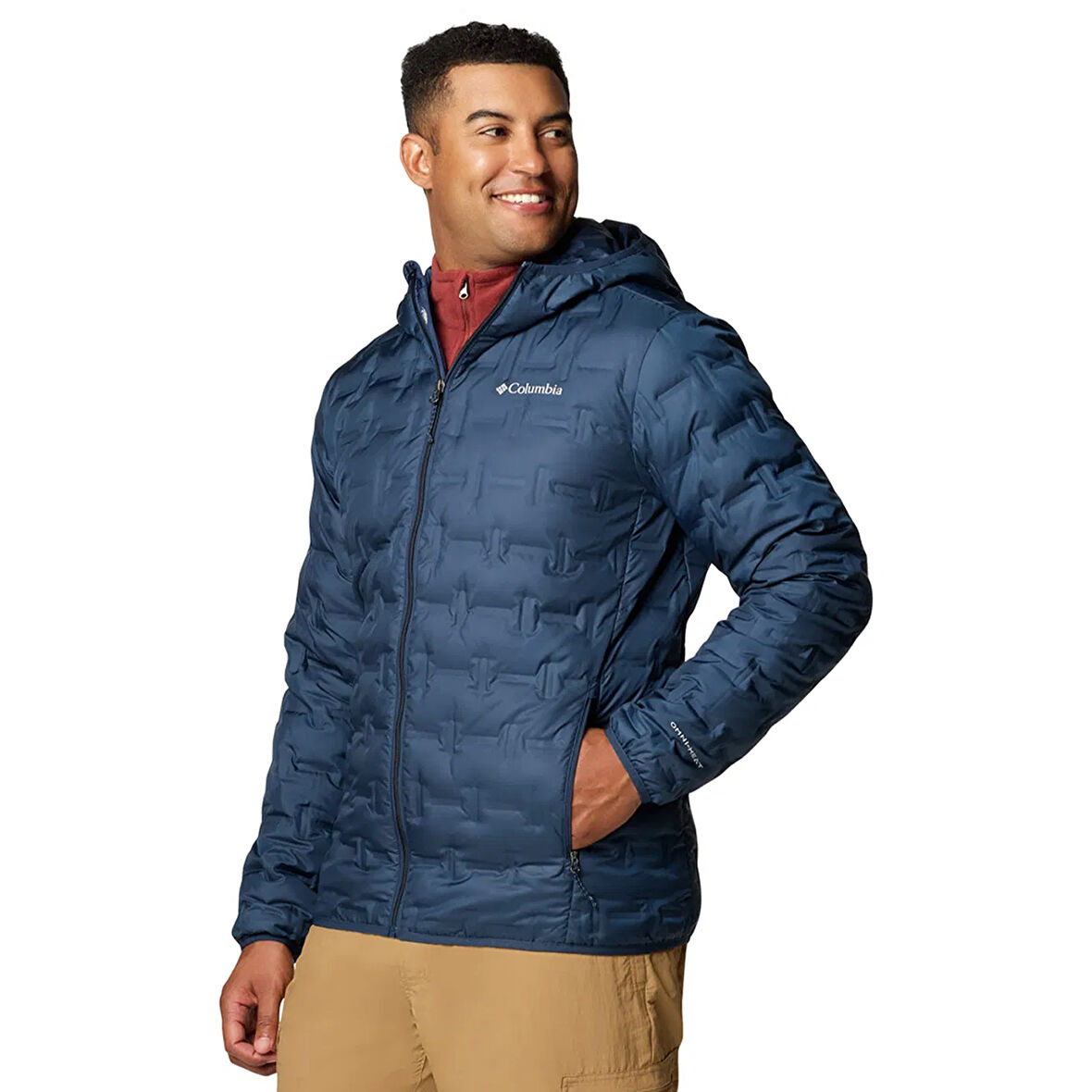 Delta Ridge II Down Hooded Erkek Lacivert Outdoor Mont WO6610-464
